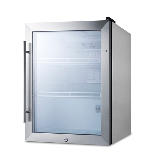 Summit SCR314LCSS 18.88" W Stainless Steel Hinged Beverage Cooler - 115 Volts 1-Ph