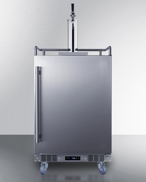 Summit BC74OSCOM 5.6 Cu. Ft. Stainless Steel Indoor or Outdoor Draft Beer Cooler Dispenser