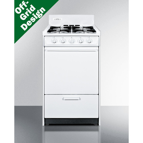 Summit WLM110P Liquid Propane 4 Open Burner 20" Gas Range