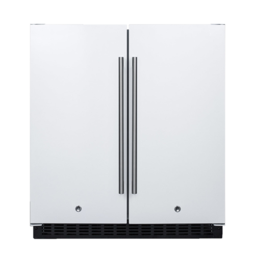 Summit FFRF3075W 29.5" W White Built-In Undercounter Refrigerator-Freezer