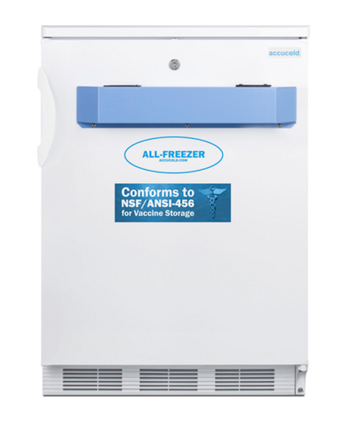 Summit VT65MLVAC456 1.85 Cu. Ft. White Freestanding Three Section Undercounter Vaccine All-freezer - 115 Volts