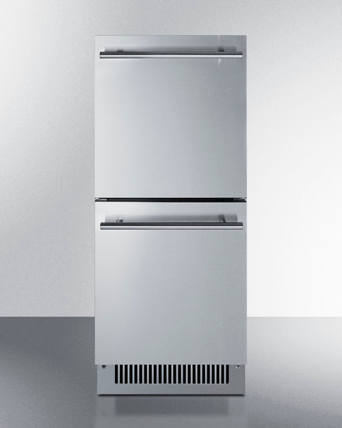 Summit ADRD15 15" W Stainless Steel All-Refrigerator - 115 Volts 1-Ph