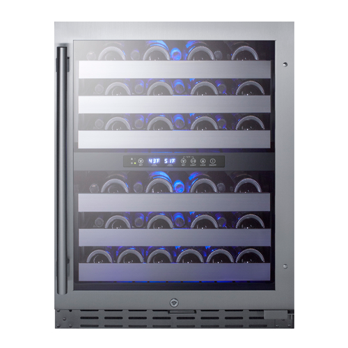 Summit ALWC532 23.5" W Black Single Section Glass Door Wine Cellar - 115 Volts