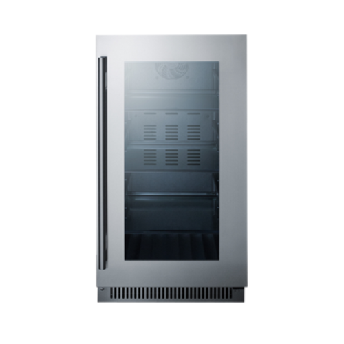 Summit CL181WBV 17.5" W Black Hinged Beverage Center - 115 Volts 1-Ph