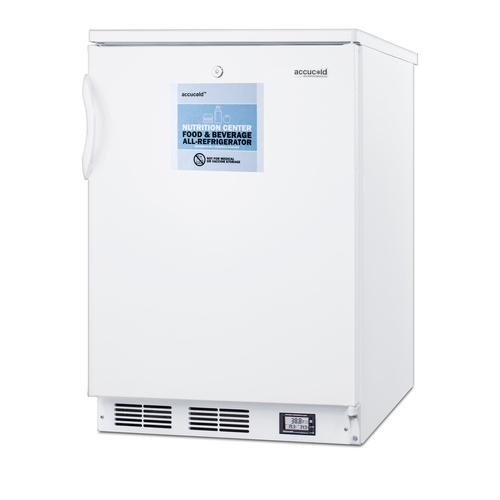 Summit FF6LW7NZ 23.63" W White Solid Accucold Nutrition Center Refrigerator - 115 Volts 1-Ph