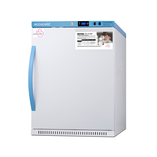 Summit MLRS62BIADAMCLK 23.38" W White Accucold MOMCUBE Breast Milk Refrigerator - 115 Volts
