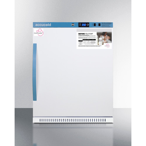 Summit MLRS62BIADAMCLK 23.38" W White Accucold MOMCUBE Breast Milk Refrigerator - 115 Volts