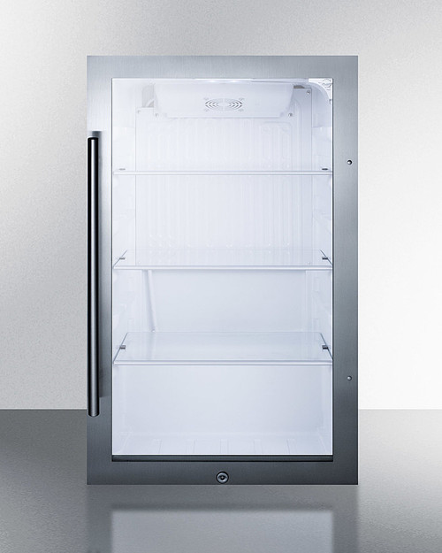 Summit SPR489OSADA 19" W Black Hinged Beverage Center - 115 Volts 1-Ph