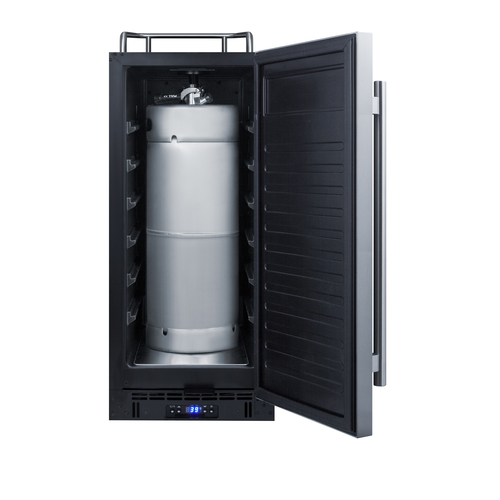 Summit SBC15NK 2.9 Cu. Ft. Stainless Steel Draft Beer Cooler Dispenser