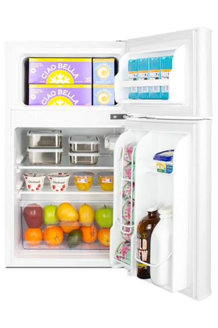 Summit CP34WADA 19" W White Solid Door Compact Refrigerator-Freezer - 115 Volts