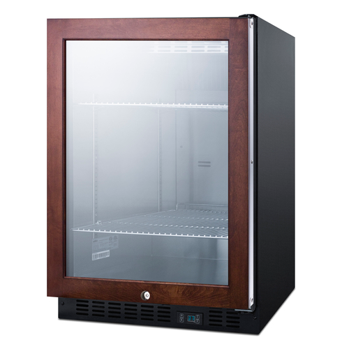 Summit SCR610BLPNR 23.63" W Black Hinged Beverage Center - 115 Volts 1-Ph