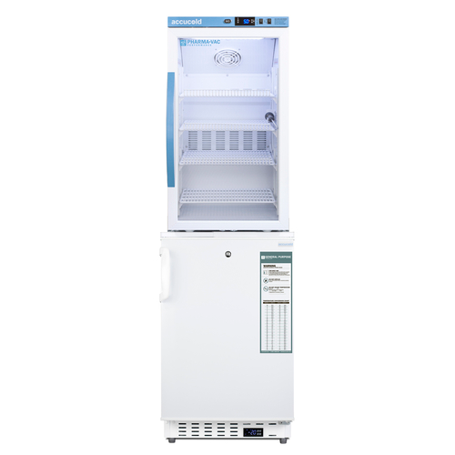 Summit ARG3PV-ADA305AFSTACK 19.75" W White Undercounter Refrigerator-Freezer