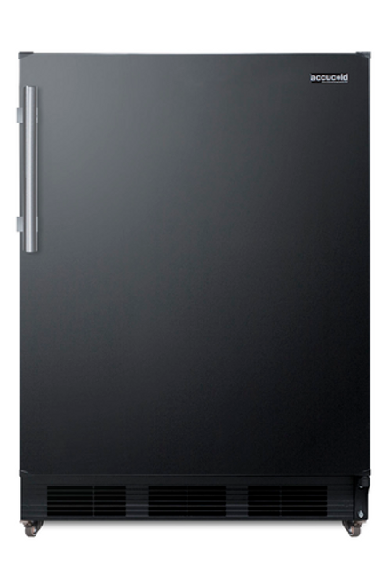 Summit FF7LBLKMBL 23.63" W Black Commercial all-refrigerator - 115 Volts