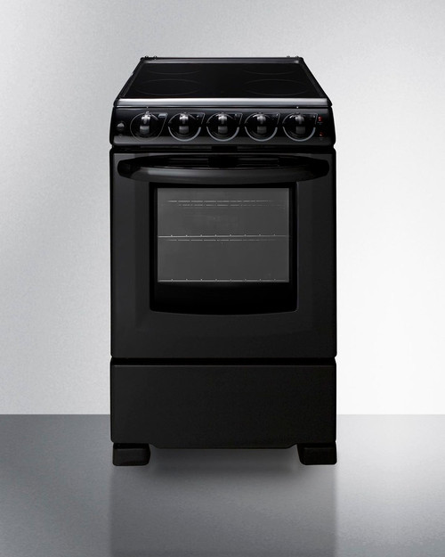 Summit REX2051BRT 4 Ceramic Glass Burner 19.75" Electric Range