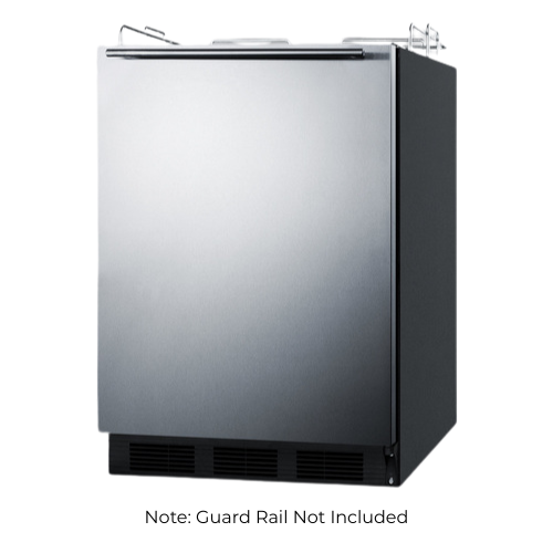 Summit SBC58BLBIADANK 5.5 Cu. Ft. Stainless Steel Draft Beer Cooler Dispenser