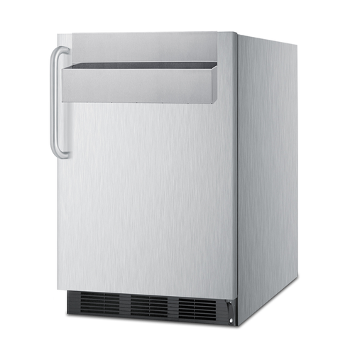 Summit SPR7BOSST 24" W Stainless Steel Outdoor Weatherproof Refrigerator - 115 Volts