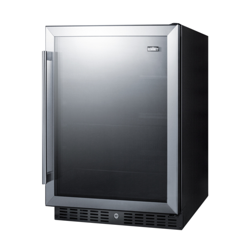 Summit AL57G 23.63" W Stainless Steel Glass All-Refrigerator - 115 Volts 1-Ph