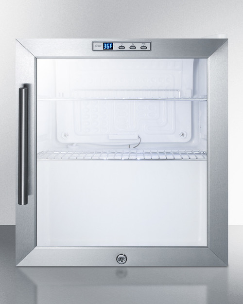 Summit SCR215L 17" W White Hinged Compact Beverage Refrigerator - 115 Volts 1-Ph