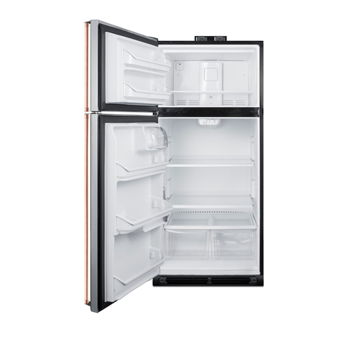 Summit BKRF18PLCPLHD 29.63" W Black Solid Door Accucold Break Room Refrigerator-Freezer - 115 Volts