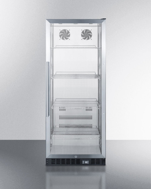 Summit SCR1156 23.63" W Stainless Steel 1 Section Beverage Merchandiser - 115 Volts 1-Ph