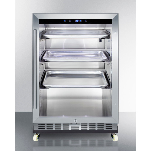 Summit SCR611GLOSRI 23.38" W Stainless Steel Undercounter Outdoor Refrigerator - 115 Volts