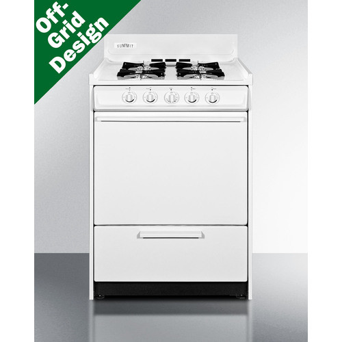 Summit WLM610P Liquid Propane 4 Open Burner 24" Gas Range - 9,000 BTU