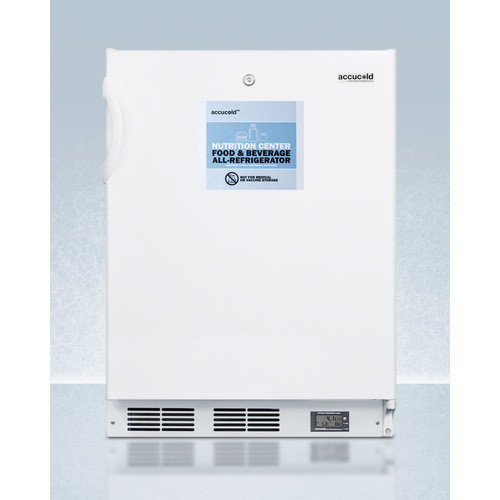 Summit FF6LWBI7NZADA 23.63" W White Solid Accucold Nutrition Center Refrigerator - 115 Volts 1-Ph
