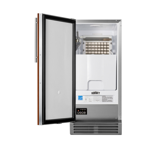 Summit BIM44GCSSIF 25 Lbs. Cube Style Freestanding Indoor Air Cooled Icemaker - 115 Volts