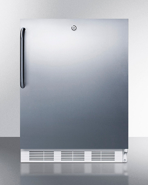 Summit FF6LW7CSS 23.75" W Stainless Steel Solid Undercounter Refrigerator - 115 Volts 1-Ph