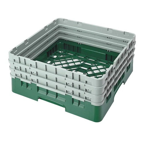 Cambro BR712119 Sherwood Green Polypropylene Full Size 1 Compartment with 3 Extenders Camrack Base Rack - 3 Cases