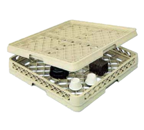 Vollrath TR13 19 3/4" W x 19 3/4" D x 1 7/16" H Full Size Beige Co-Polymer Plastic Traex Open Dishwasher Rack Cover