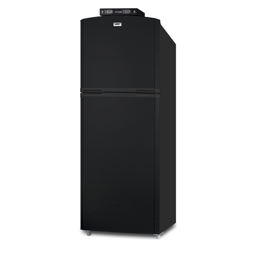 Summit BKRF14B 26" W Black Solid Door Break Room Refrigerator-Freezer - 115 Volts