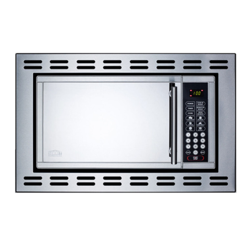 Summit OTR24 0.9 Cu. Ft. Mirror Finish Light Duty Microwave Oven - 115 Volts
