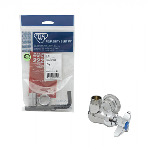 T&S Brass B-0310-LN Single Sink Faucet wall mounted 1/2" IPS flanged female inlet four-arm handle ("C" or "H")