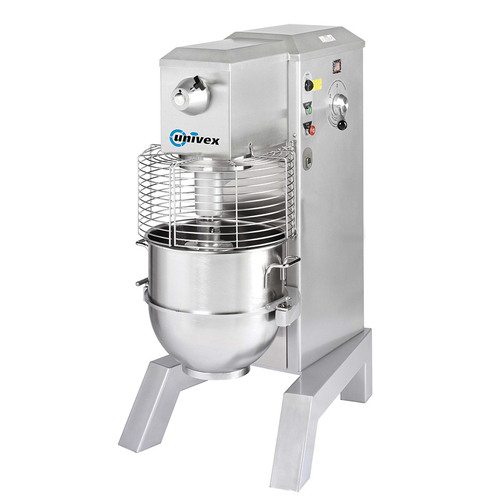 Univex SRM60+HD 29.75" W x 58.38" H x 44.63" D 60 Qt. Stainless Steel Variable Speed Heavy Duty Mixer