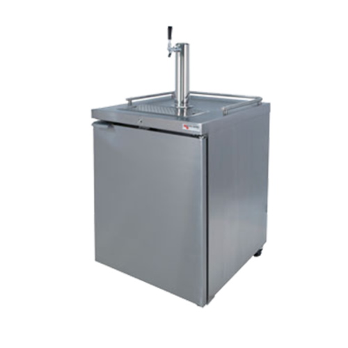 Micro Matic MDD23S-E (1) 0.5 Keg Stainless Steel with 1 Faucet Flat Top Pro-Line E-Series Draft Beer Cooler - 115 Volts