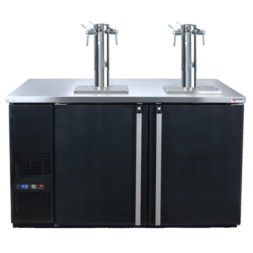 Micro Matic MDD58W-E-B 3 Triple Faucet Column Two Sections Pro-Line E-Series Dual Temperature Wine Cooler Dispenser