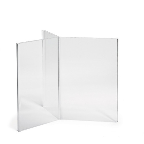TableCraft Products 40606 7 .25" x 7.25" x 6" Acrylic Clear Six-Sided Menu Holder