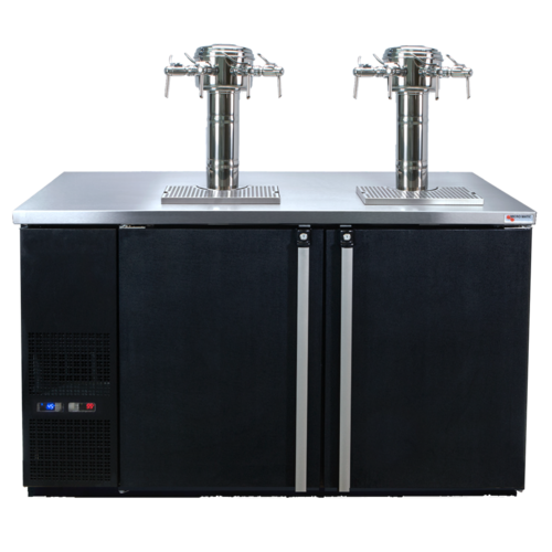 Micro Matic MDD58W-E-E 2 Quadruple Faucet Column Two Sections Pro-Line E-Series Dual Temperature Wine Cooler Dispenser