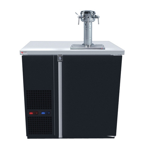 Micro Matic MDD36W-E-D 1 Triple Faucet Column One Section Pro-Line E-Series Dual Temperature Wine Cooler Dispenser