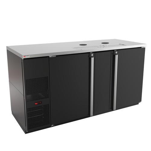 Micro Matic MDD68-E-LT Black Flat Top Pro-Line E-Series Draft Beer Cooler Less Draft Tower - 115 Volts