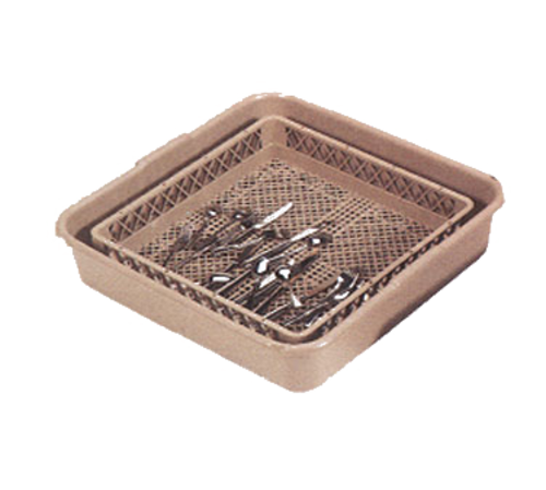 Vollrath 1397 24.38" W x 24.5" D x 5.25" H Beige Plastic Traex Flatware Soak & Washing Systems