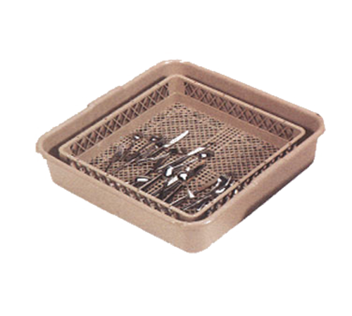 Vollrath 1397 24.38" W x 24.5" D x 5.25" H Beige Plastic Traex Flatware Soak & Washing Systems