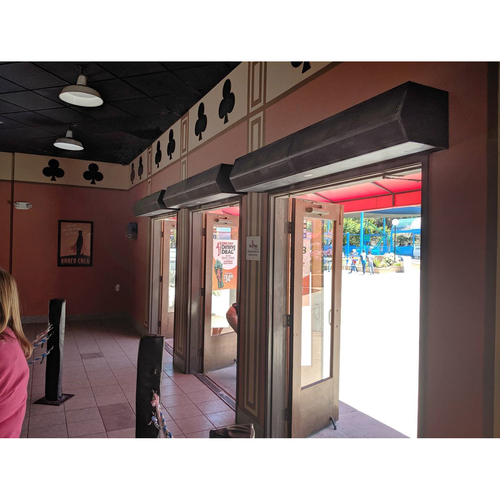 Mars Air Systems N242-1UD-OB Obsidian Black Powder Coated Unheated Industrial N2 Series Air Curtain - 208/230 Volts 1-Ph