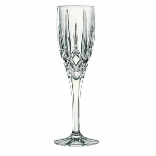 Libbey N100593 5-1/2 Oz. Stemmed Dishwasher Safe Lead-Free Crystal Clear Noblesse Nachtmann Flute Glass (12 Each Per Case)