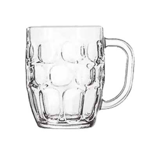 Libbey 5355 19 1/4 Oz. Clear Glass Dimple Stein Beer Mug - (24 Each Per Case)