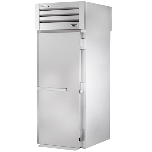 True STR1HRT89-1S-1S 89" H Stainless Steel Roll-Thru 1 Section SPEC SERIES Heated Cabinet with Solid Doors - 2000 Watts 1-Ph