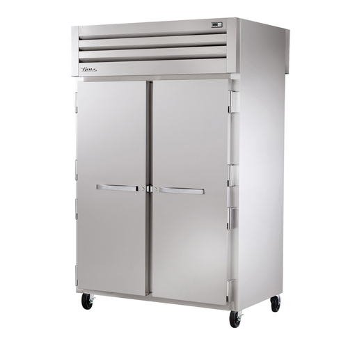 True STG2HPT-2S-2S Stainless Steel and Aluminum Pass-Thru 2 Section SPEC SERIES Heated Cabinet with 2 Solid Doors - 208-230 Volts 1-Ph