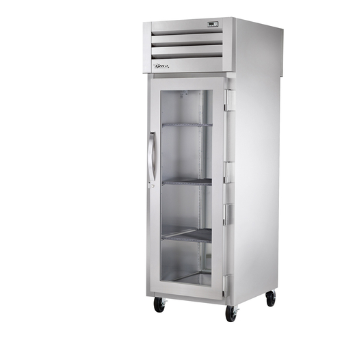 True STG1HPT-1G-1S Stainless Steel and Aluminum Pass-Thru 1 Section SPEC SERIES Heated Cabinet with Glass Door - 208-230 Volts 1-Ph