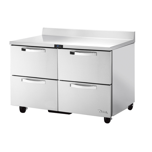 True TWT-48D-4-HC~SPEC3 Stainless Steel 2 Section 4 Drawers SPEC SERIES Work Top Refrigerator - 115 Volts 0.2 HP